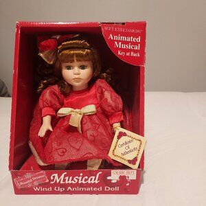 Collectors Choice Vintage WIND UP MUSICAL Porcelain Doll